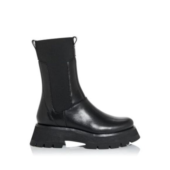 3.1 PHILLIP LIM Womens Black 1-1/2" Platform Kate Leather Combat Boots 41 - Picture 3 of 3
